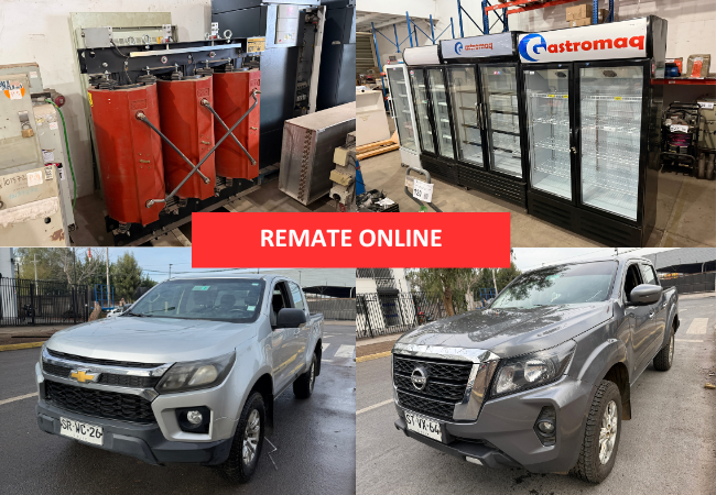 #ONLINE Viernes 31 de Julio 2026 – 11:30 hrs. – CAMIONES – CAMIONETAS – 4X4 – FURGONES – ¡DIFERENTES MARCAS Y MODELOS! – HERRAMIENTAS – MAQUINARIA – VISICOOLER – MUEBLERÍA