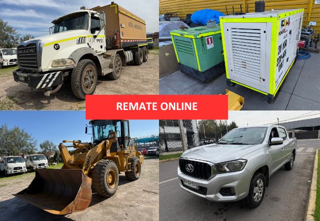 #ONLINE Viernes 25 de Septiembre 2026 – 11:30 hrs. – CAMIONES: ALJIBE, PLUMA, COMPACTADOR, BARREDOR – CARGADOR FRONTAL – CAMIONETAS – 4X4 – FURGONES – ¡DIFERENTES MARCAS Y MODELOS! – HERRAMIENTAS – MAQUINARIA – MUEBLERÍA