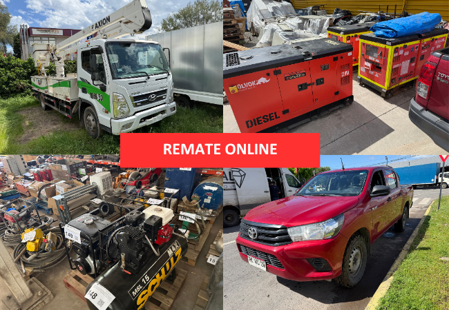 #ONLINE Viernes 30 de Octubre 2026 – 11:30 hrs. –  SEMIRREMOLQUE – CAMIONES: ALJIBE, PLUMA, COMPACTADORES, RECOLECTORES, BARREDOR – CARGADOR FRONTAL – CAMIONETAS – 4X4 – FURGONES – ¡DIFERENTES MARCAS Y MODELOS! – HERRAMIENTAS – MAQUINARIA – MUEBLERÍA.